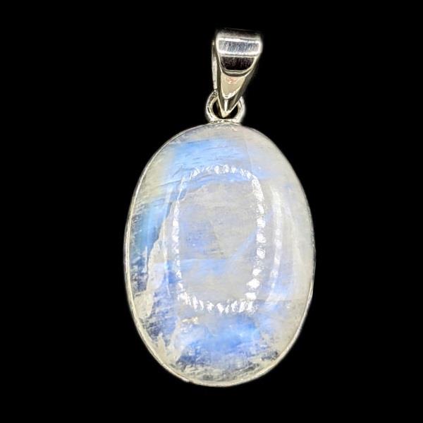 Pendant Rainbow Moonstone Sterling Silver