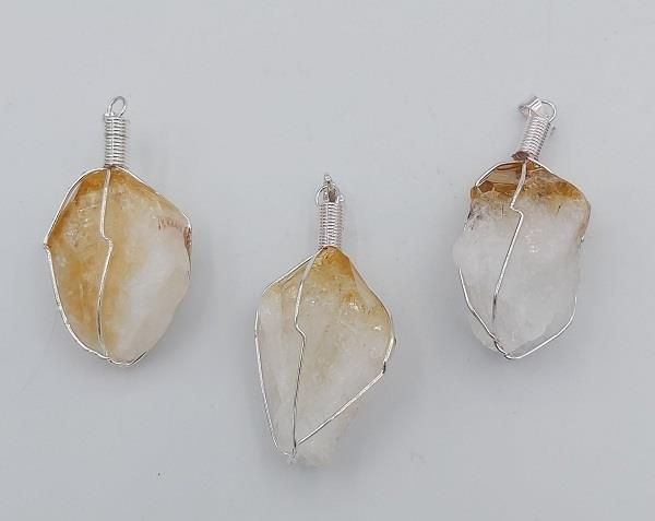 Pendant Citrine Caged