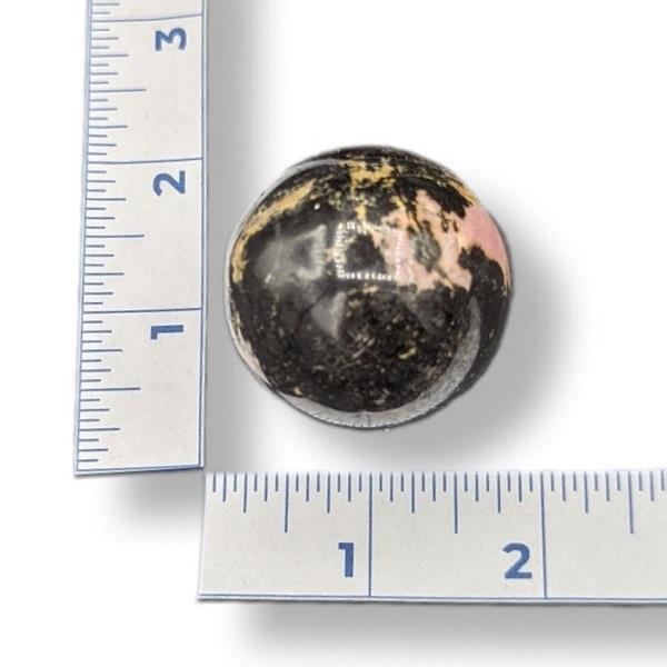 Rhodonite 1.5" Sphere 113g Approximate