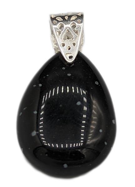 Pendant Snowflake Obsidian