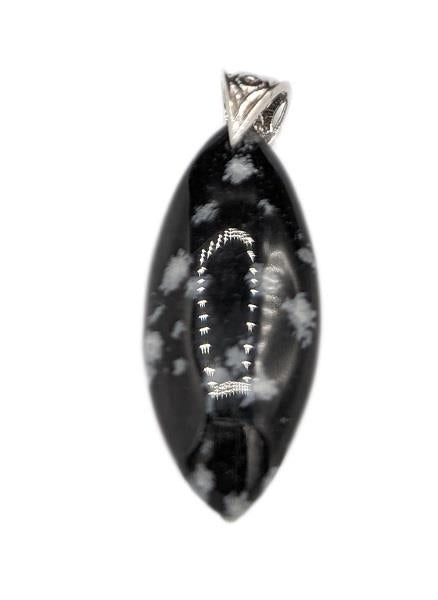 Pendant Snowflake Obsidian