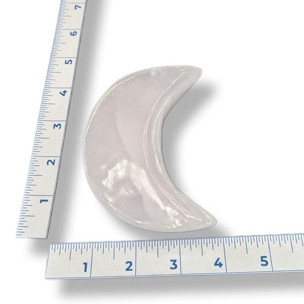 Pink Calcite Offering Bowl Moon 4"