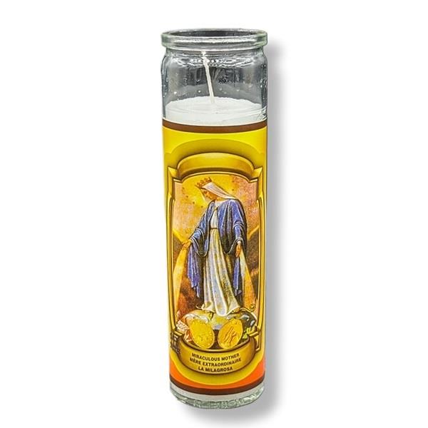 Religious Candle Miraculouse Mother White