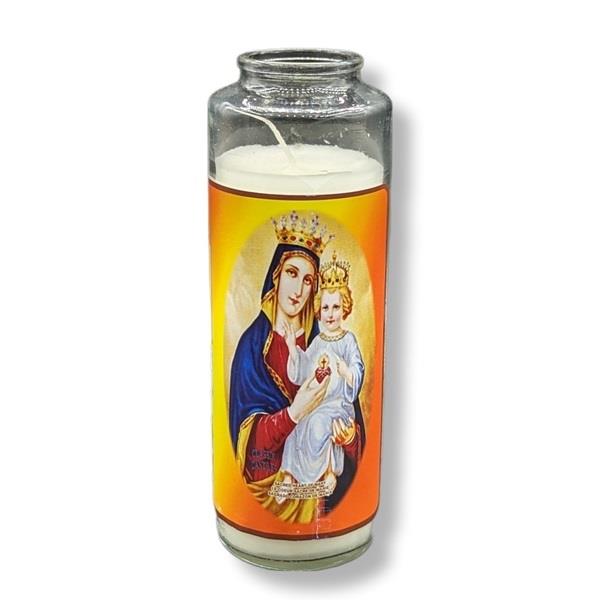 Religious Candle Sacred Heart Of Mary White