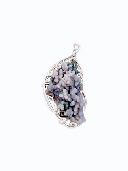 Pendant Grape Agate Wire Wrapped