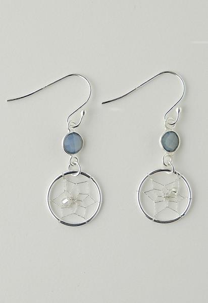Earrings Blue Onyx March Sterling SIlver