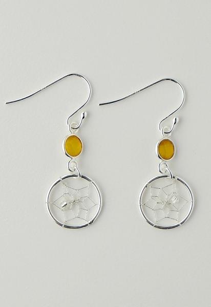 Earrings Citrine November Sterling Silver