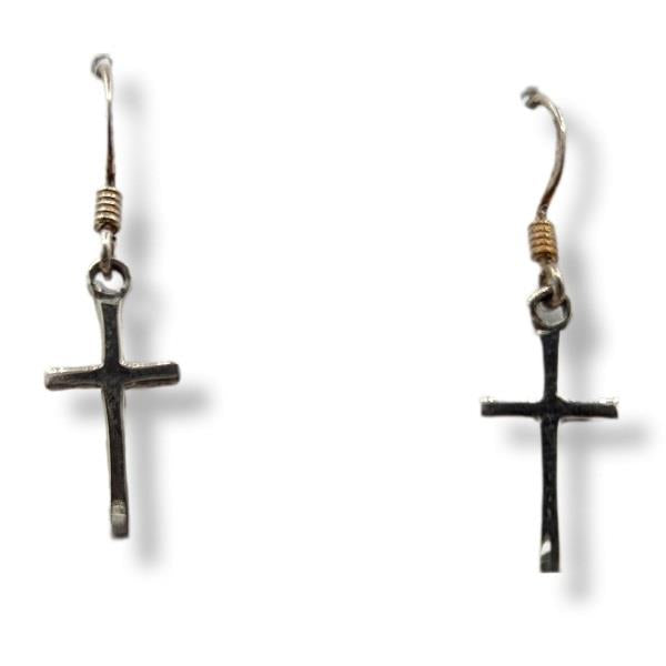 Earrings Cross Sterling Silver