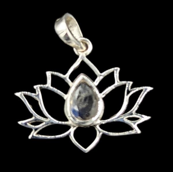 Pendant Labradorite Lotus Sterling Silver | Earthworks