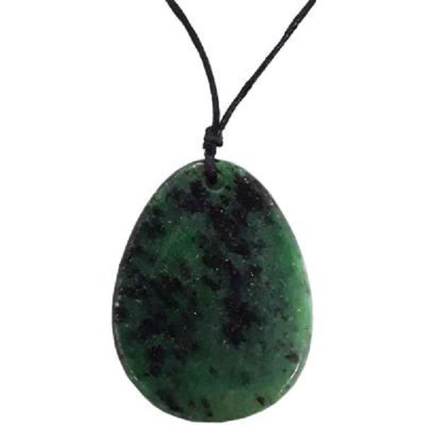 Pendant Ruby In Zoisite Oval