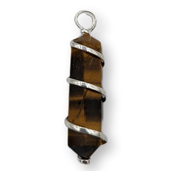 Pendant Tiger's Eye Silver Twist