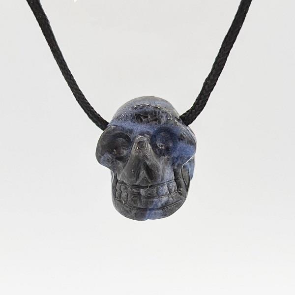 Pendant Sodalite Skull With Cord