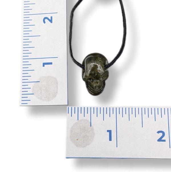 Pendant Labradorite Skull With Cord