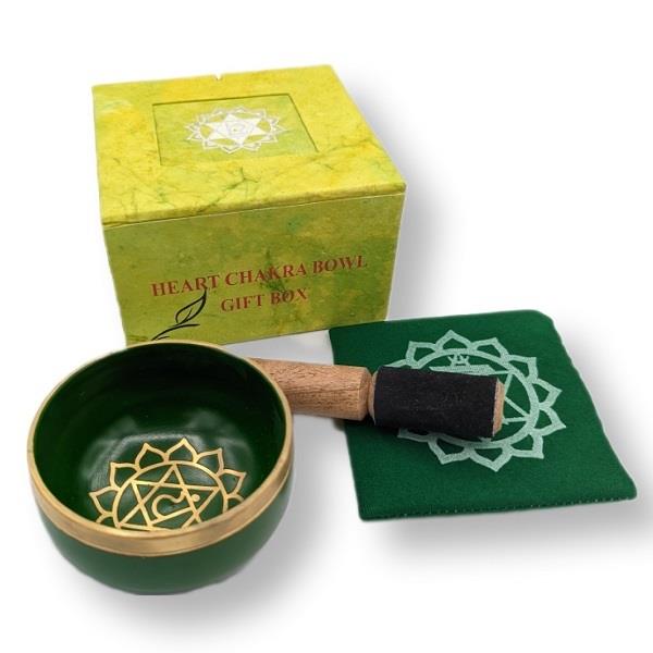 Singing Bowl Heart Chakra Gift Set