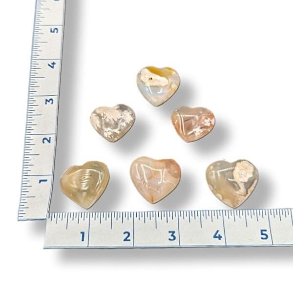 Flower Agate Heart Mini