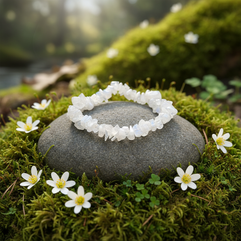 Chip Bracelet Rainbow Moonstone