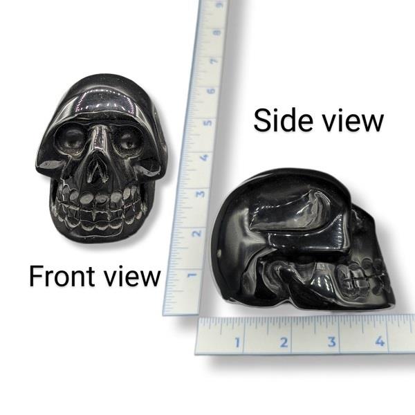 90mm Black Obsidian Skull