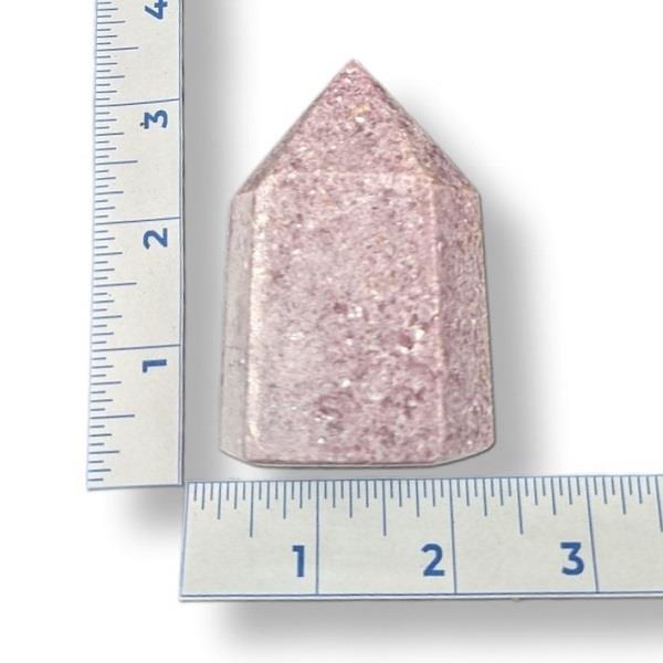 Lepidolite Point Polished 222g Approximate