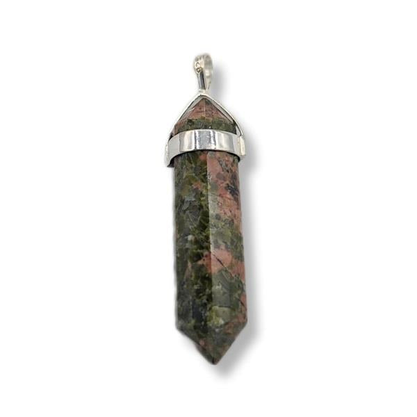 Pendant Unakite Point Sterling Silver