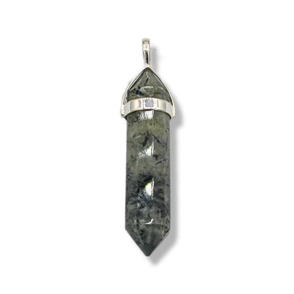 Pendant Prehnite Point Sterling Silver