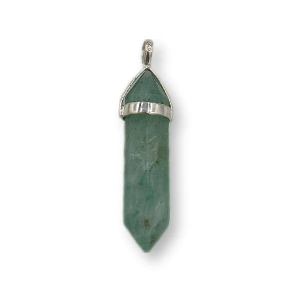 Pendant Green Fluorite Point Sterling Silver