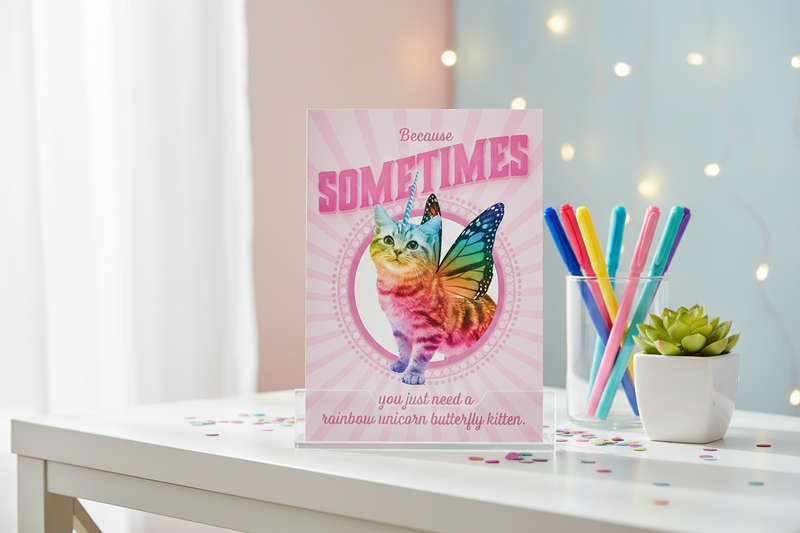 Greeting Card Rainbow Unicorn