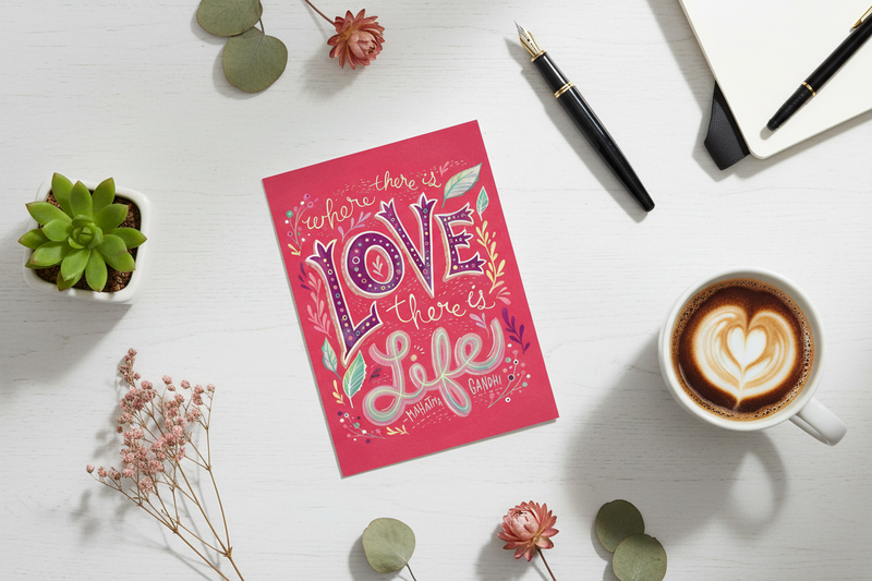 Greeting Card Love is Life