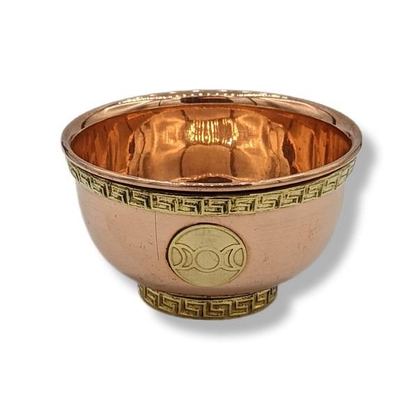 Tibetan Copper Bowl Triple Moon
