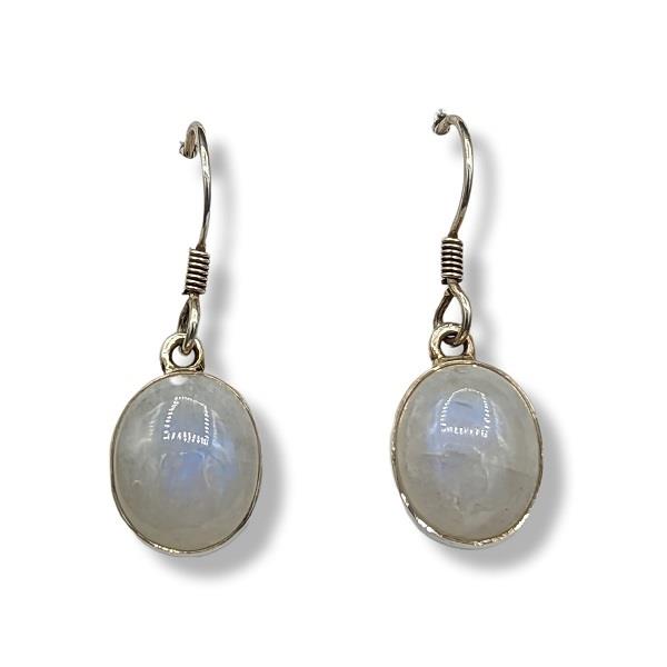 Earrings Rainbow Moonstone Sterling Silver