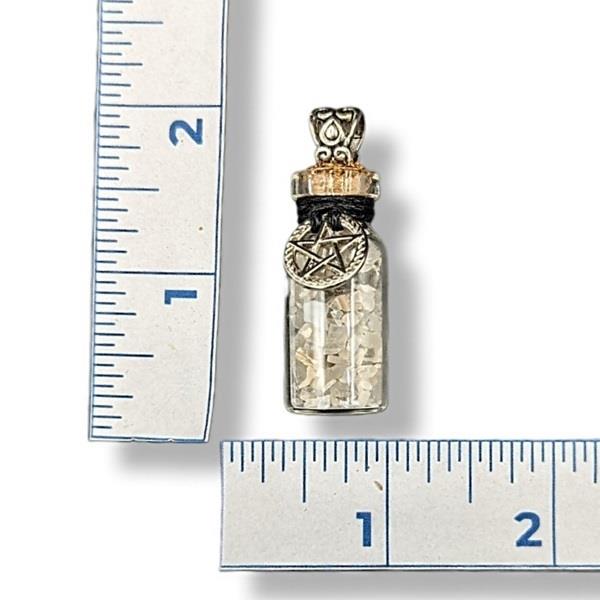 Bottle Pendant Moonstone Pentacle