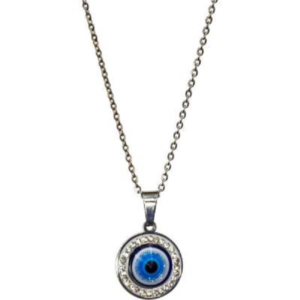 Necklace Evil Eye Silver Coloured