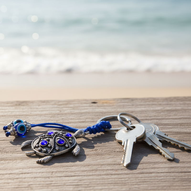 Evil Eye Keychain Turtle