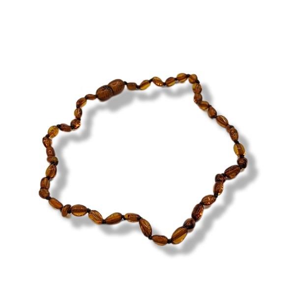 Teething Necklace Amber Small Oval