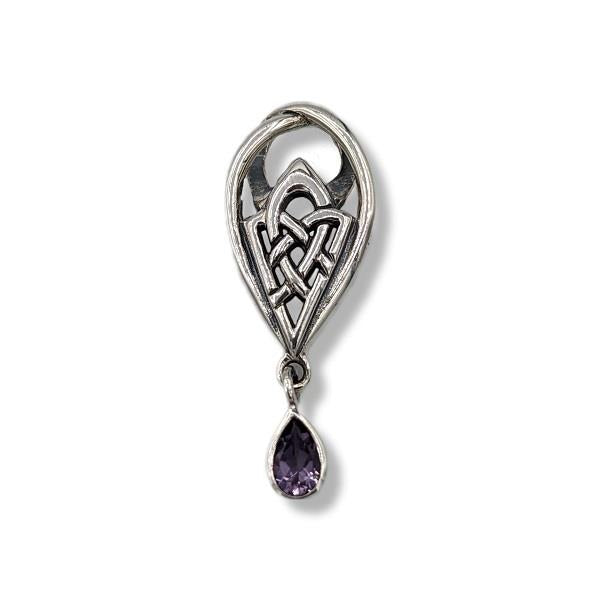 Pendant Amethyst Celtic Sterling Silver