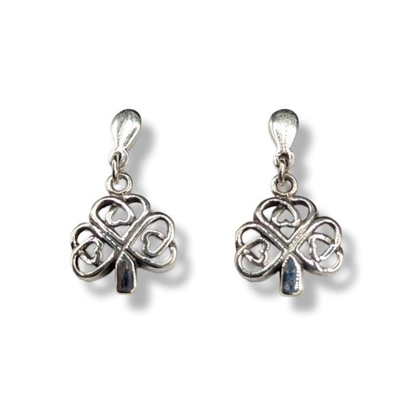 Earrings Shamrock Sterling Silver Stud