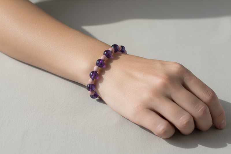 10mm Bracelet Amethyst Rhodonite