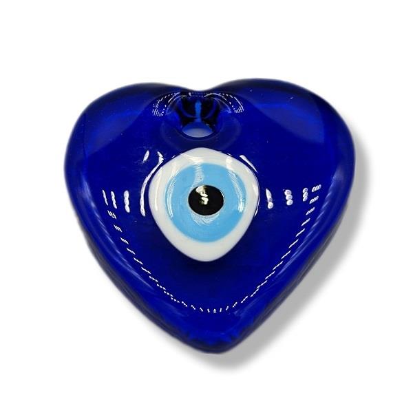 Evil Eye Glass Heart