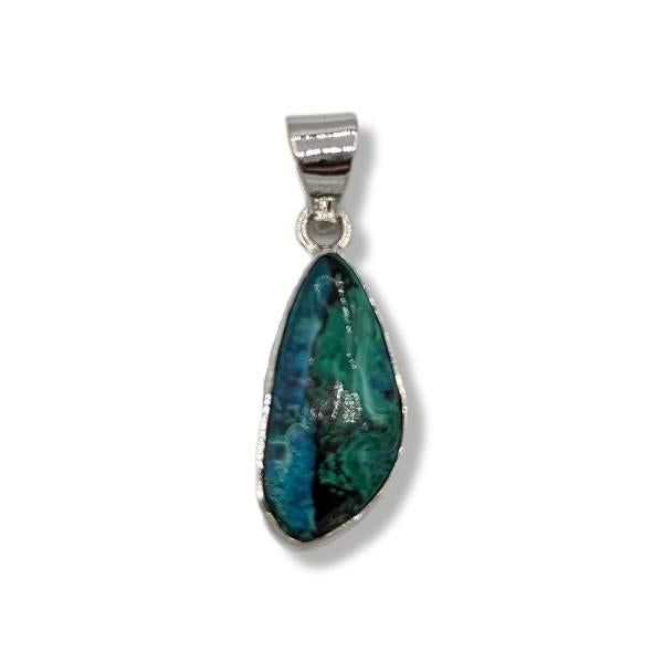 Pendant Azurite Malachite Sterling Silver