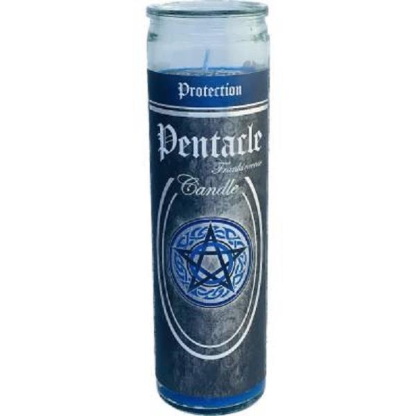 Glass Ritual Candle Pentacle