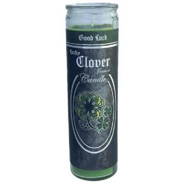 Glass Ritual Candle Lucky Clover