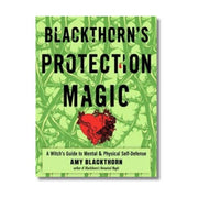 Book cover of 'Blackthorn's Protection Magic' with green leafy design and red heart illustration.