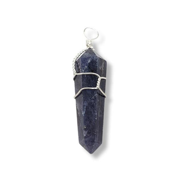 Pendant Iolite Point Wire Wrapped