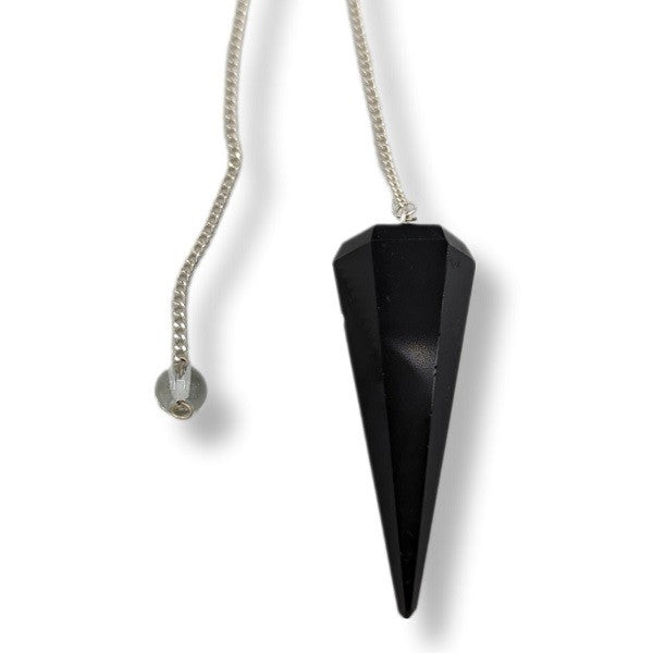 Pendulum Black Obsidian Faceted