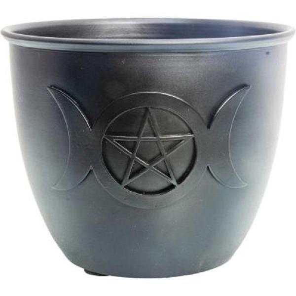 Smudge Pot Triple Moon Cast Iron