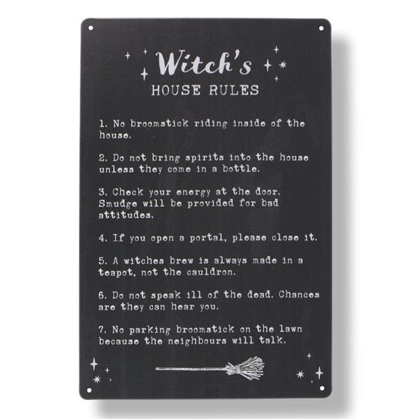 Wall Plaque Witch's House Rule