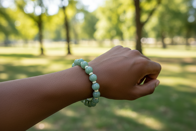 10mm Bracelet Jade & Bone