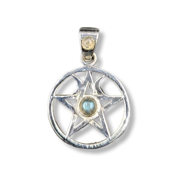 Pendant Labradorite Pentacle Sterling Silver