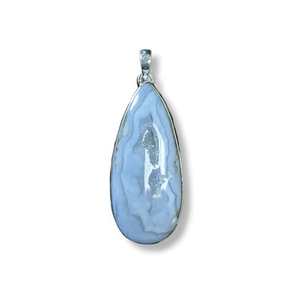 Pendant Blue Lace Agate Sterling Silver