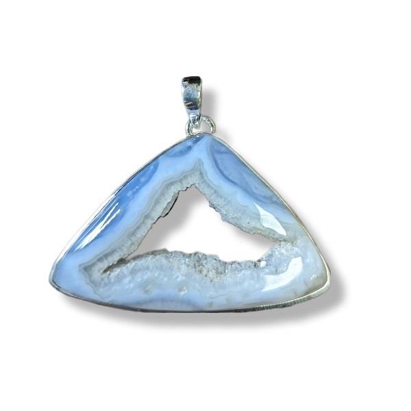 Pendant Blue Lace Agate Sterling Silver