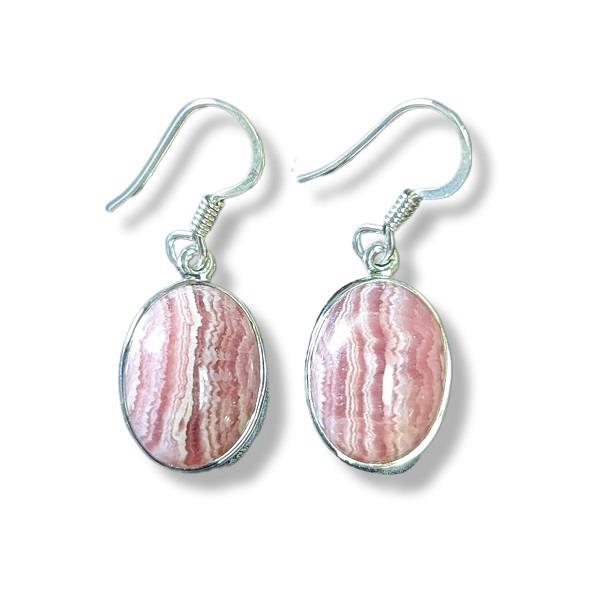 Earrings Rhodochrosite Sterling Silver